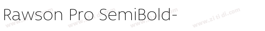 Rawson Pro SemiBold字体转换